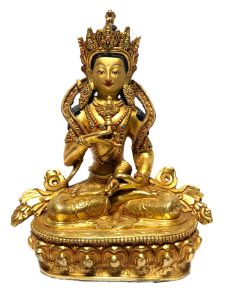  Monastery Quality Statue of Vajrasattva, Full Gold Plated , Painted Face 