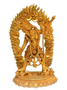 Nepali Small Statue Of Vajrayogini , Full Gold Plated 