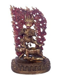 Statue of Yamantaka without Consort, Full Fire Gold Plated , without Consort
