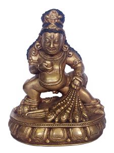  HQ , Museum Copy Statue of Black Jambala, Full Gold Plated 