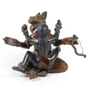  Old Stock , Statue of Yamantaka Shakti, Double Color Oxidation , Now Rare 