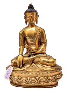  Old Stock , Nepali Statue Of Buddha, Full Gold Plated 