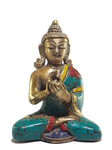 Statue of Vairocana Buddha with Real Stone Setting 