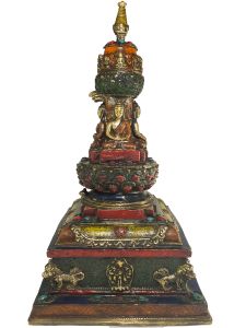 Statue of Stupa with Painted 