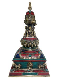 Statue of Stupa with Real Stone Setting , Better Work