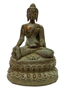  40+ Year Handmade Statue Of Ratnasambhava Buddha , Copper Antique 
