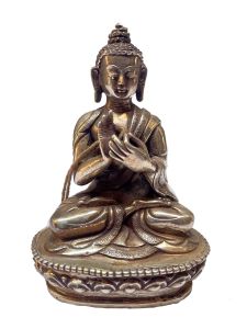  Masterpiece , Sterling Silver, 212 Gram Statue of Vairocana Buddha, Old Stock 