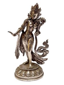  Masterpiece , Sterling Silver, 286 Gram Statue of White Tara, Old Stock 