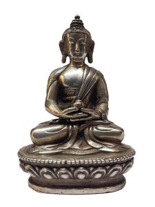  Masterpiece , Sterling Silver, 182 Gram Statue of Amitabha Buddha, Old Stock 