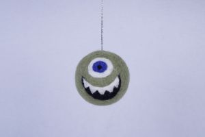 Hand-Felted Monster Embroidery Bauble