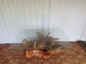 Genuine Lapsi (Hog Plum) Wood 52x38 Inches Root Bar Dining Tea Table 