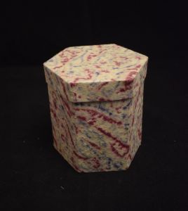 Attractive Printed Design Lokta Paper Hexagonal Box