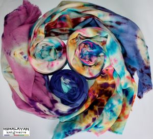 Multicolored Cashmere Shawl | 100% Pure | Pashmina | Hand Knitted | Felted | Unisex | Breathable Quality | Ideal For Winter