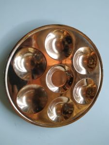 Copper Pooja Plate  Saptapala