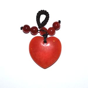 Onyx Heart Shaped Pendant Locket with String