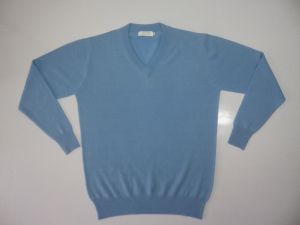 Pure  cashmere Mens V-neck  Sweater Hand  Made  In  Nepal 