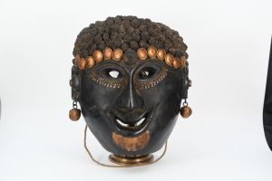 Antique Tibetan Cultural Jhakri Wooden Shaman Mask