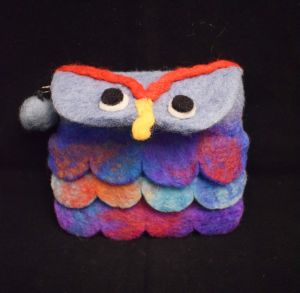 Hand-felted Soft Light-weighted Durable Non-toxic AZO Free Animal Figure Felt Purse