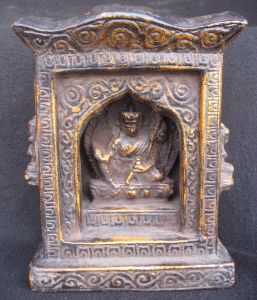 Antique Old Handmade Tibet Guru Rinpoche Padmasambhava Rupa Altar, Nepal