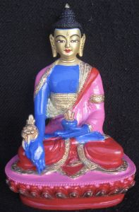 Antique Master Quality Handmade Copper Medicine Buddha Rupa, Nepal