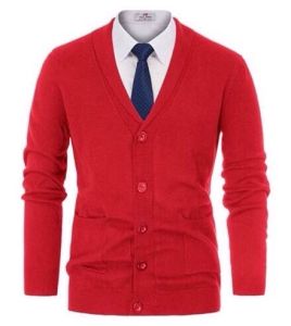 Pure Cashmere Mens  V- neck  cardigan  Hand  knit  in Nepal 
