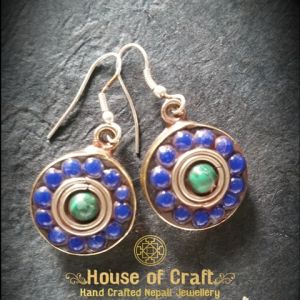 Hand-Made Light Weight Brass Round Beads Earring