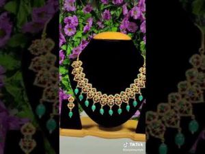 (566) American Diamond Necklace Set