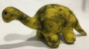 100% Pure Wool Handmade Felted Dinosaur Doll