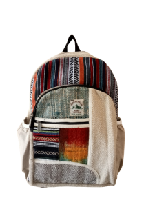 Handmade Sustainable Hemp & Cotton Mix Backpack For Unisex