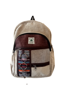 RHB38 Handmade Sustainable Hemp & Cotton Mix Backpack For Unisex