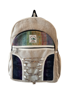 RHB39 Handmade Sustainable Hemp & Cotton Mix Backpack For Unisex