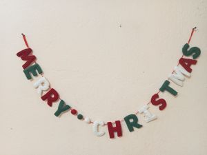 Nepalese Hand-Felted Christmas Hanging Garland