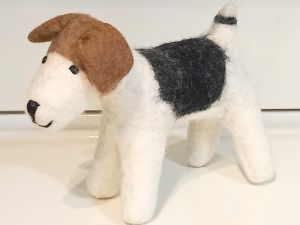 Hand Felted Eco-Friendly Dog for Decoration