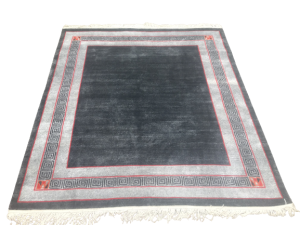 RH34 Grey 172 Cm x 190 Cm 60 Knots Handknotted Nepali Carpet 