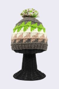100% Pure Woolen Soft & Warm Multi-Colored Beanie Hat
