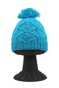 100% Pure Woolen Soft & Warm Sky Blue Beanie Hat