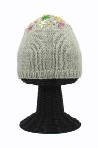 100% Pure Woolen Soft & Warm Gray Women's Beanie Hat
