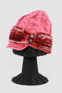 100% Woolen Outside and Polyester Inside Stretchable Soft & Warm Women's Beanie Hat
