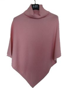 Pure cashmere  Rollneck  poncho Hand Made in Nepal 