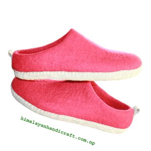 Handmade Pure Woolen Unisex Multicolor Felted Shoes 