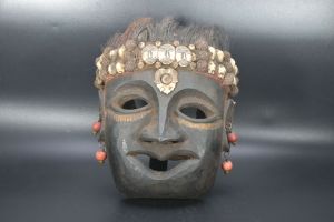 Wooden Carved Beautiful Decorative Mask of Mahakala